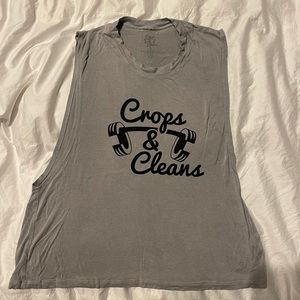 Grey Crop Top Size Large